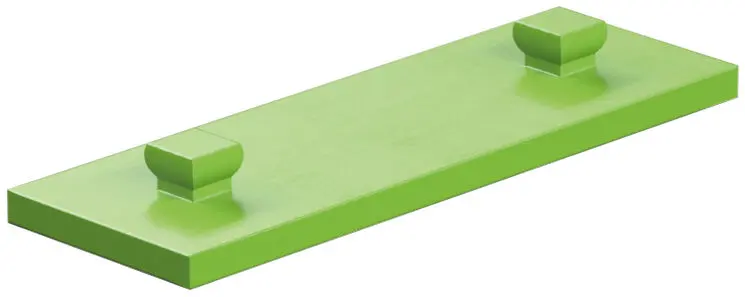 Будівельна плита 15x45, зелена